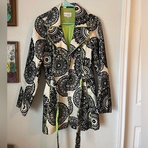 3 sisters blazer jacket green ivory black